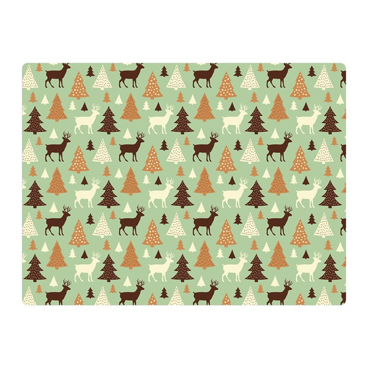 Reindeer Tree Forest Art Double Sided Flano Blanket (Mini) 