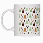 Reindeer Christmas Tree Jungle Art White Mugs Left