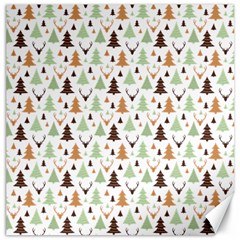 Reindeer Christmas Tree Jungle Art Canvas 12  X 12   by patternstudio