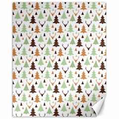 Reindeer Christmas Tree Jungle Art Canvas 16  X 20   by patternstudio