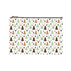 Reindeer Christmas Tree Jungle Art Cosmetic Bag (large)  by patternstudio