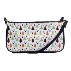 Reindeer Christmas Tree Jungle Art Shoulder Clutch Bags by patternstudio