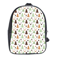 Reindeer Christmas Tree Jungle Art School Bag (xl) by patternstudio