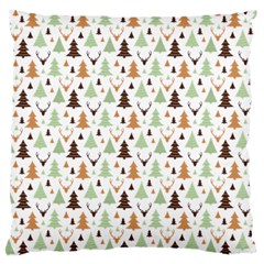 Reindeer Christmas Tree Jungle Art Standard Flano Cushion Case (one Side) by patternstudio