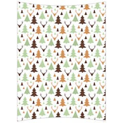 Reindeer Christmas Tree Jungle Art Back Support Cushion by patternstudio