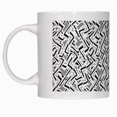 Wavy Intricate Seamless Pattern Design White Mugs by dflcprints