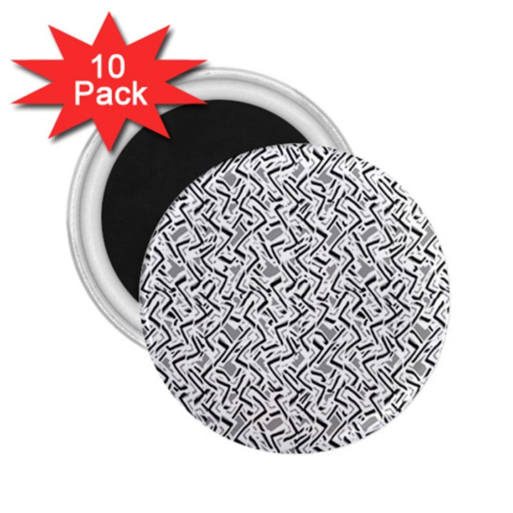 Wavy Intricate Seamless Pattern Design 2.25  Magnets (10 pack) 