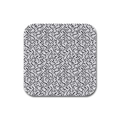 Wavy Intricate Seamless Pattern Design Rubber Square Coaster (4 Pack)  by dflcprints