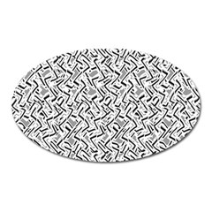 Wavy Intricate Seamless Pattern Design Oval Magnet by dflcprints