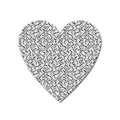 Wavy Intricate Seamless Pattern Design Heart Magnet by dflcprints