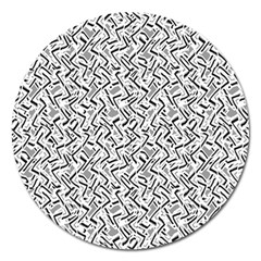 Wavy Intricate Seamless Pattern Design Magnet 5  (round) by dflcprints