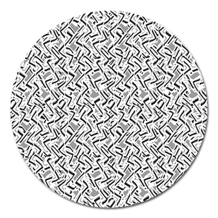 Wavy Intricate Seamless Pattern Design Magnet 5  (Round)