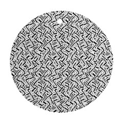 Wavy Intricate Seamless Pattern Design Round Ornament (two Sides) by dflcprints