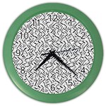 Wavy Intricate Seamless Pattern Design Color Wall Clocks Front