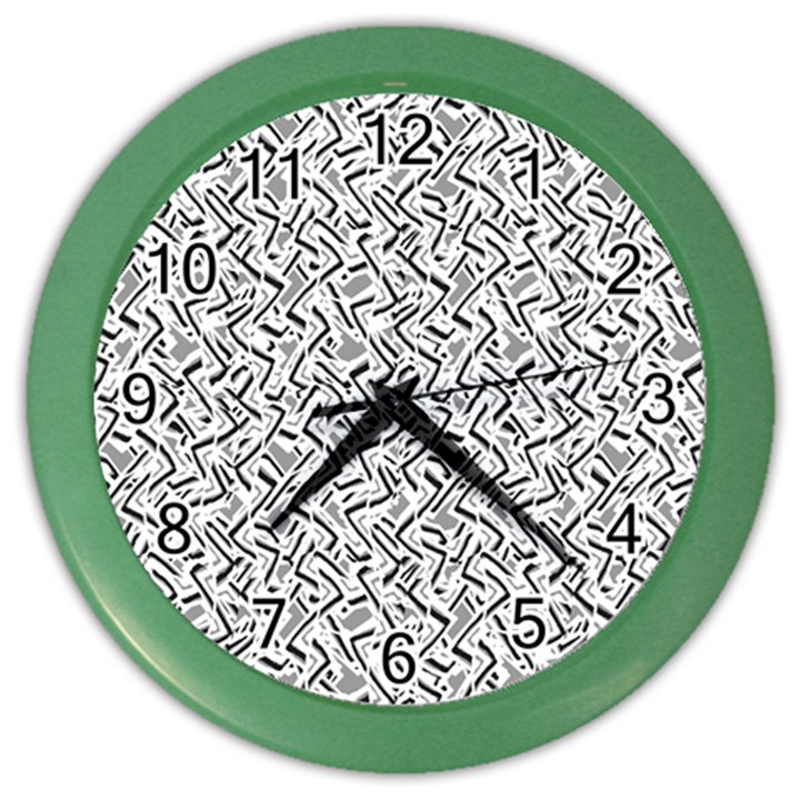 Wavy Intricate Seamless Pattern Design Color Wall Clocks