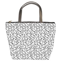 Wavy Intricate Seamless Pattern Design Bucket Bags by dflcprints