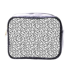 Wavy Intricate Seamless Pattern Design Mini Toiletries Bags by dflcprints