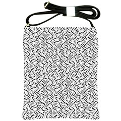 Wavy Intricate Seamless Pattern Design Shoulder Sling Bags by dflcprints