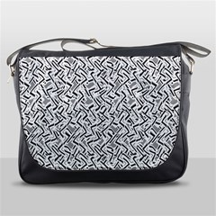 Wavy Intricate Seamless Pattern Design Messenger Bags by dflcprints