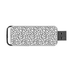 Wavy Intricate Seamless Pattern Design Portable Usb Flash (two Sides) by dflcprints