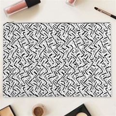 Wavy Intricate Seamless Pattern Design Cosmetic Bag (xxl)  by dflcprints