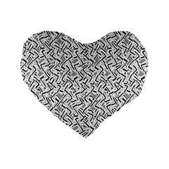 Wavy Intricate Seamless Pattern Design Standard 16  Premium Heart Shape Cushions by dflcprints