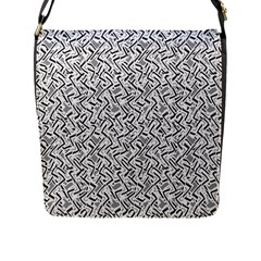 Wavy Intricate Seamless Pattern Design Flap Messenger Bag (l) 