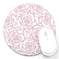 Pink Peonies Round Mousepads by NouveauDesign