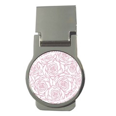 Pink Peonies Money Clips (round)  by NouveauDesign