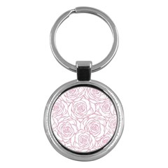 Pink Peonies Key Chains (round)  by NouveauDesign