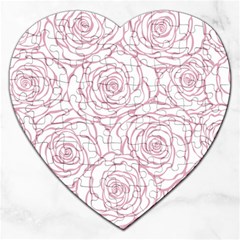 Pink Peonies Jigsaw Puzzle (heart) by NouveauDesign