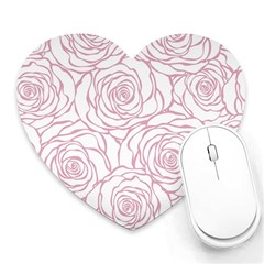 Pink Peonies Heart Mousepads by NouveauDesign