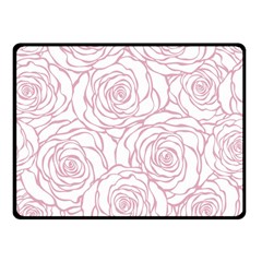 Pink Peonies Double Sided Fleece Blanket (small)  by NouveauDesign