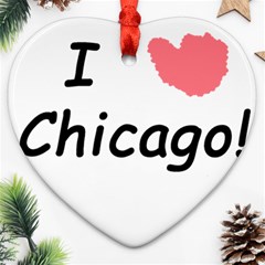 I Heart Chicago  Ornament (heart)