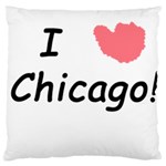 I Heart Chicago  Large Flano Cushion Case (Two Sides) Front