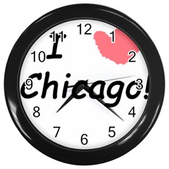 I Heart Chicago  Wall Clocks (black)