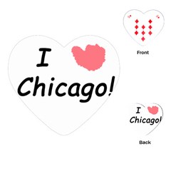 I Heart Chicago  Playing Cards (heart)  by SeeChicago