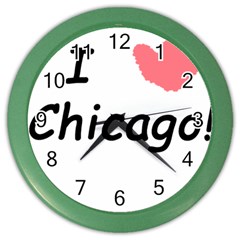 I Heart Chicago  Color Wall Clocks by SeeChicago