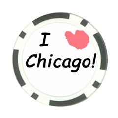 I Heart Chicago  Poker Chip Card Guard by SeeChicago