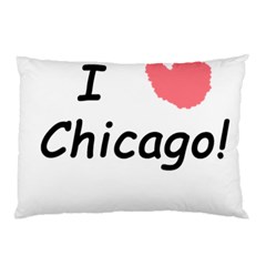 I Heart Chicago  Pillow Case (two Sides) by SeeChicago