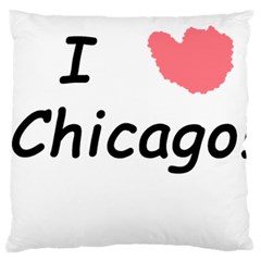 I Heart Chicago  Large Cushion Case (two Sides) by SeeChicago