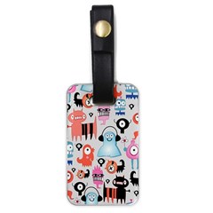 Funky Monsters Pattern Luggage Tags (one Side)  by Bigfootshirtshop