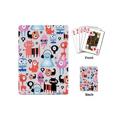 Funky Monsters Pattern Playing Cards (mini)  by Bigfootshirtshop