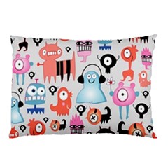 Funky Monsters Pattern Pillow Case (two Sides) by Bigfootshirtshop