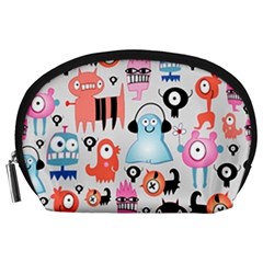 Funky Monsters Pattern Accessory Pouches (large)  by Bigfootshirtshop