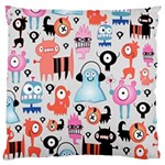 Funky Monsters Pattern Standard Flano Cushion Case (One Side) Front