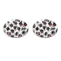 Goofy Monsters Pattern  Cufflinks (oval) by Bigfootshirtshop