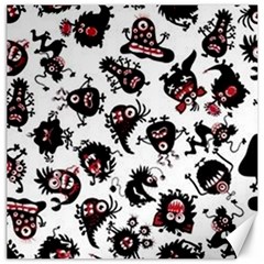 Goofy Monsters Pattern  Canvas 20  X 20   by Bigfootshirtshop