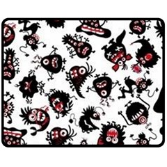 Goofy Monsters Pattern  Fleece Blanket (medium)  by Bigfootshirtshop