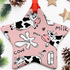 Fresh Milk Cow Pattern Ornament (star) by Bigfootshirtshop